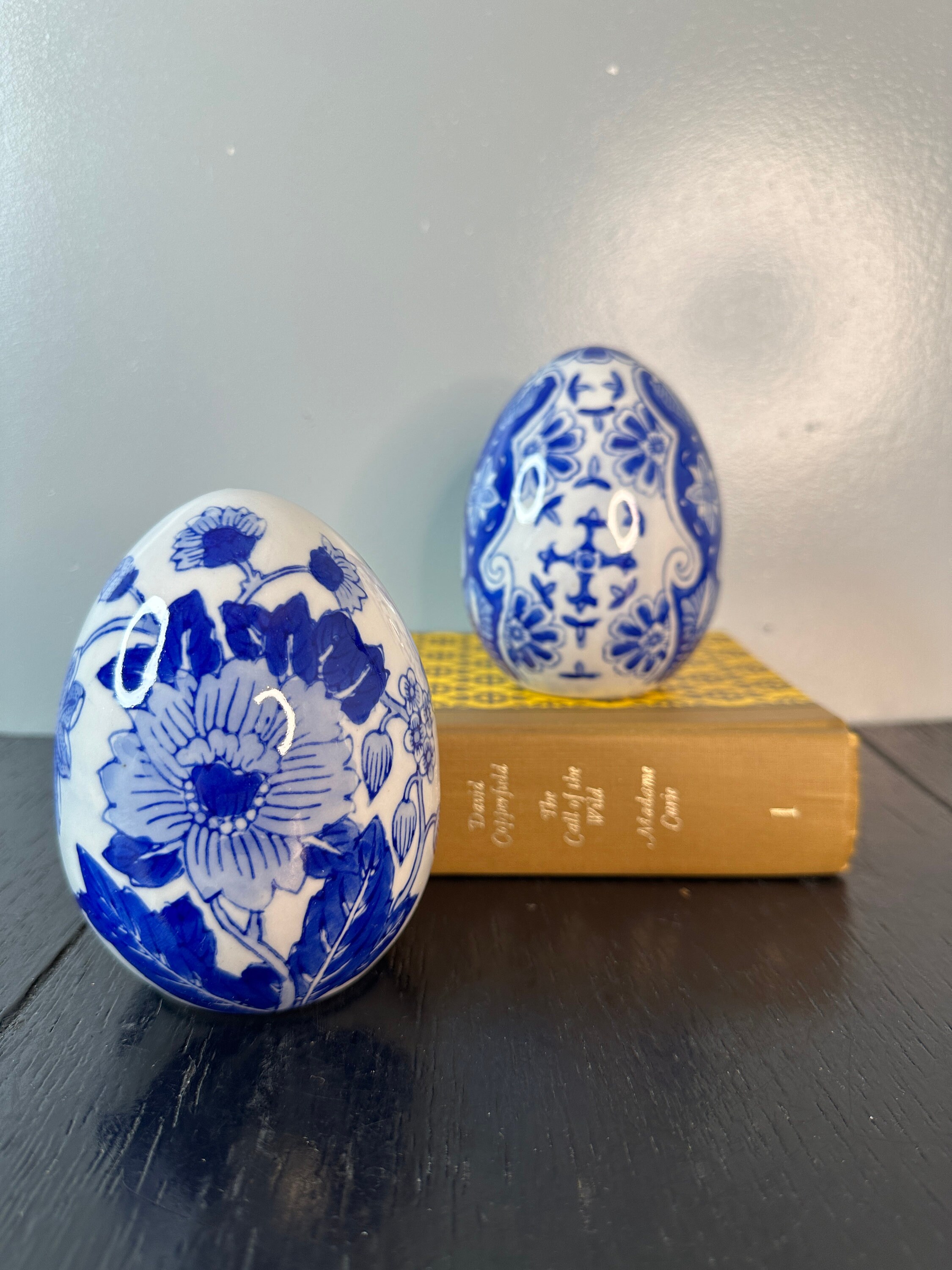Vintage Two Set Andrea by Sadek Chinese Blue White Flowers