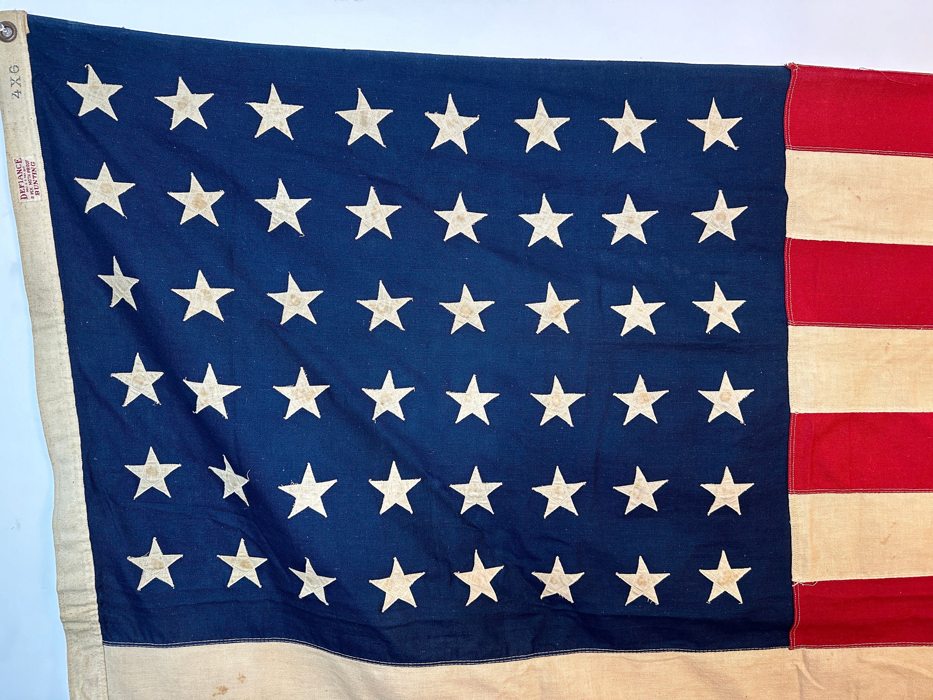 Antique 48 Stars American America Distressed Flag Flags United