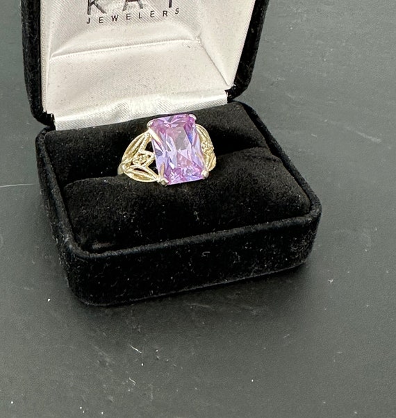 Vintage Amythest Lavender Ice Purple Stone 925 Si… - image 2