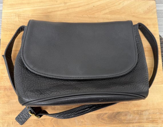 Vintage Coach Sonoma 4903 Black Pebbled Leather Cross… - Gem