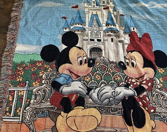 Vintage 50' X 58' 90's Walt Disney World Mickey Minnie Mouse