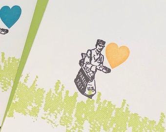 delivery: <3, a1 letterpress notecard