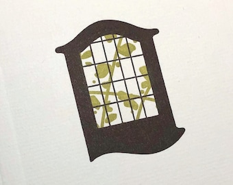 A6 letterpress window cards