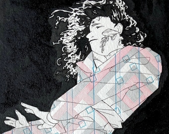 combination letterpress & hand-inked print, wells + france