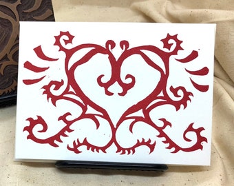 Thorny Heart A6 card & envelope