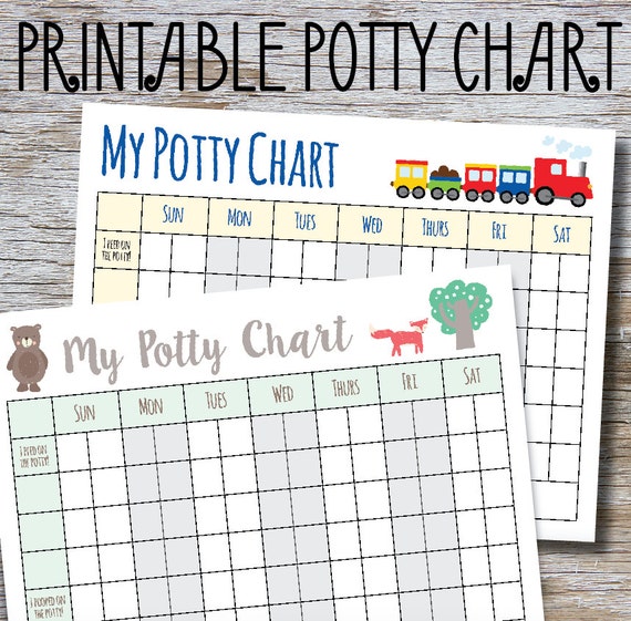 Printable Potty Chart Train