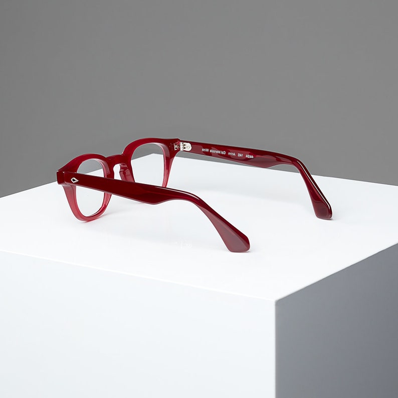 Tart Arnel style Johnny Depp Glasses 44 Size Horn Rim Optical Eyeglasses Red image 2