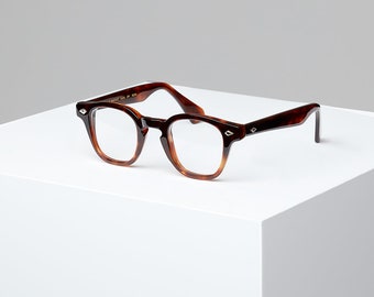Tart Arnel style Johnny Depp Glasses 44 Size Horn Rim Optical Eyeglasses Demi Amber