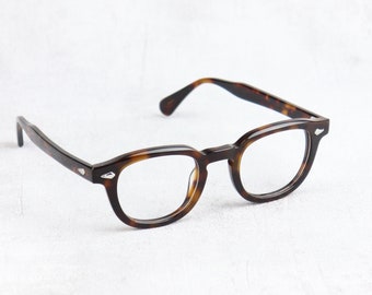 Tart Arnel style Johnny Depp Glasses 44 or 46 Size Horn Rim Optical Eyeglasses Demi Amber