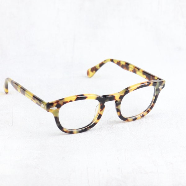 Tart Arnel Style James Dean Horn Rim Optical Eyeglasses 44 or 46 size Tokyo Tortoise