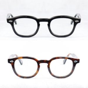 2 Pairs X Tart Arnel style Johnny Depp Glasses 44 or 46 Size Demi amber or black image 1