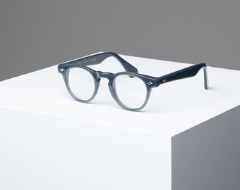 Lunettes de vue Johnny Depp P3 style Tart Arnel, taille 44, monture en corne, gris