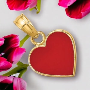 Heart Shaped 3D Red Hearts Charm Valentine's Day Charms Hearts