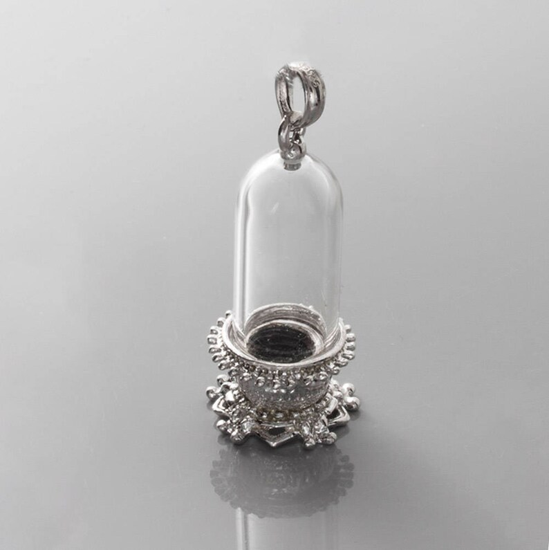 Million Charms 925 Sterling Silver Ashes Keepsake Bottle Charm Image 0