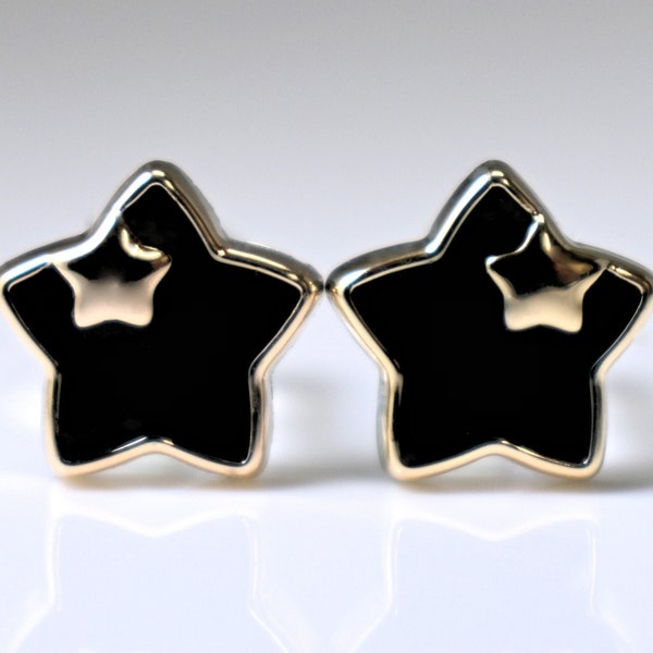 Plugs - Black and Gold Stars - 4g, 2g, and 0g