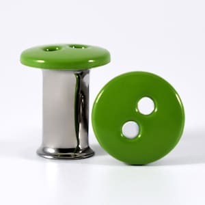 Clearance - Plug Earrings - Gauges - Light Green Button 4g, 2g, and 0g