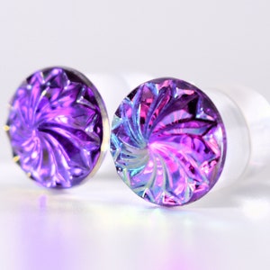 Clearance - Gauges - Purple Swirl Cone Plugs -  2g, 0g, and 00g