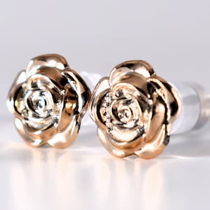 Plug Earrings - Gold Little Flower Plugs - 4g, 2g, and 0g