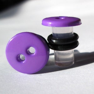 Plugs - Purple Button 4g, 2g, and 0g