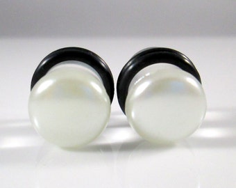 Plug - Perla piatta avorio 2 g, 0 g e 00 g