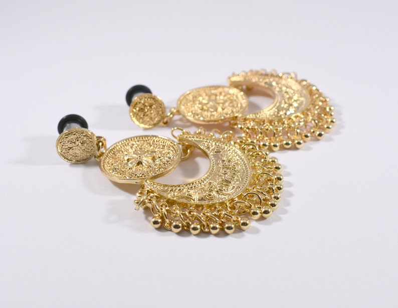 4g Dangle Plugs 2g and 0g Gold or Silver Moroccan Bohemian Boho Dangle Plugs