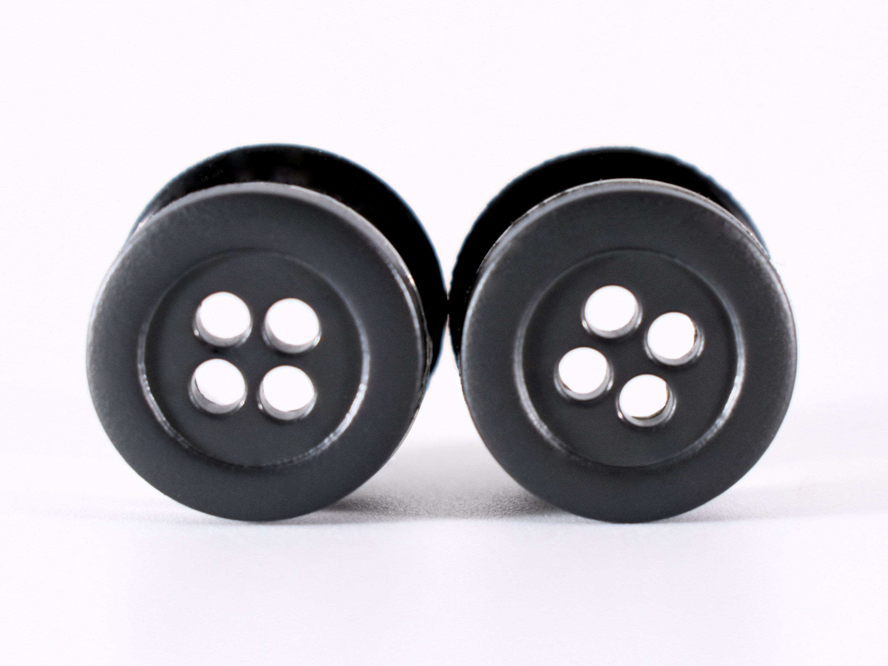 Gauges - Matte Dark Grey Button - 0g, 00g, 7/16 In, and 1/2 In. - Etsy