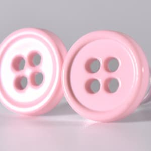 Plugs - Hellrosa Knopf-Plugs - 2g, 0g und 00g.