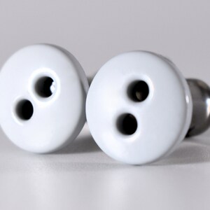 Clearance - Gauges - Plug Earrings - Light Grey Button Plugs - 4g, 2g, and 0g