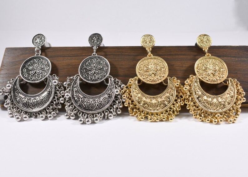 4g Dangle Plugs 2g and 0g Gold or Silver Moroccan Bohemian Boho Dangle Plugs