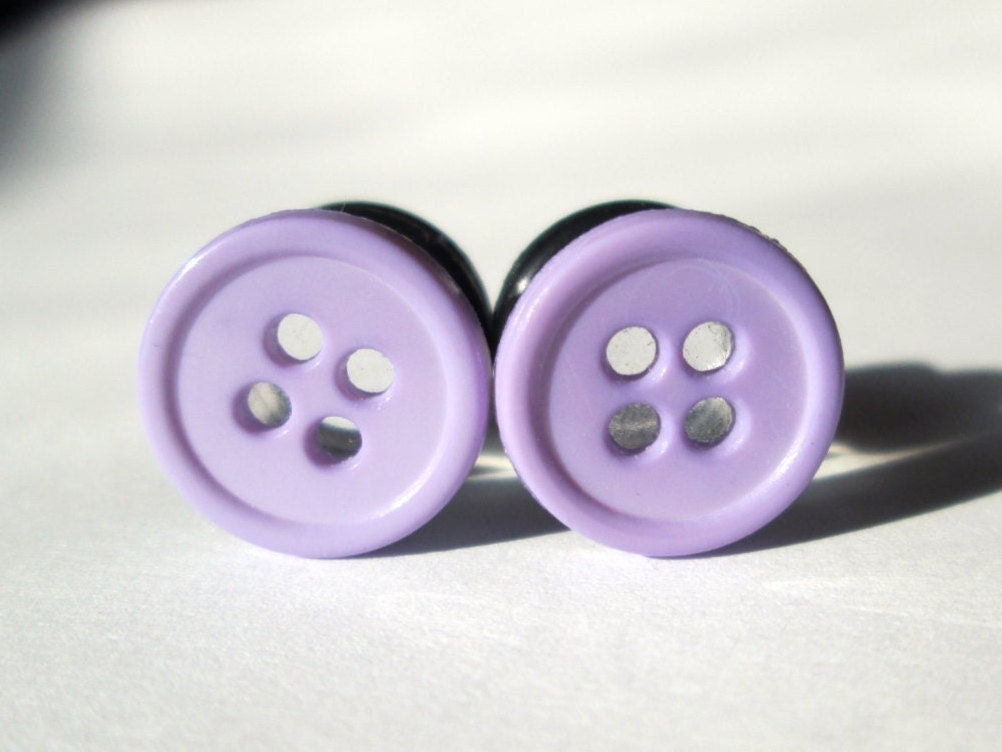 Plugs - Pale Purple Button 2g, 0g, and 00g. - Etsy Canada
