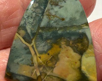 Picture Jasper Cabochon by Donald K. Olsen | 26.5 ct Senic Stone, Loose Gem