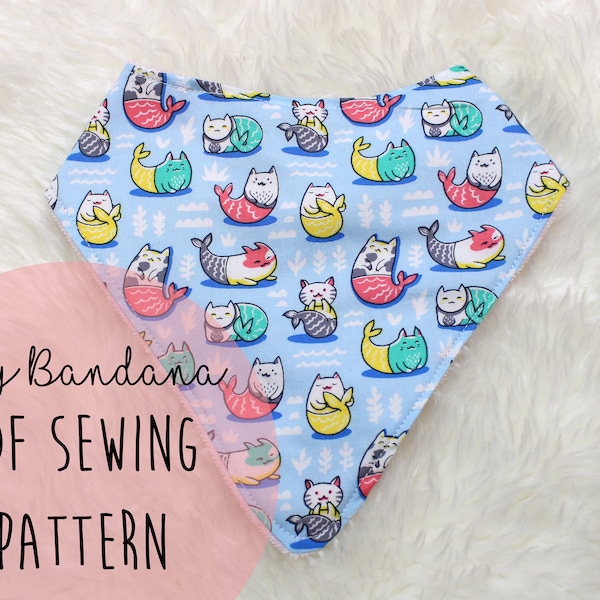 PDF - Baby bandana bib sewing pattern and tutorial