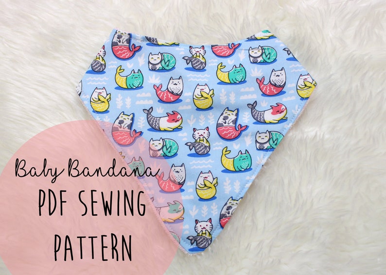 PDF Baby bandana bib sewing pattern and tutorial image 1