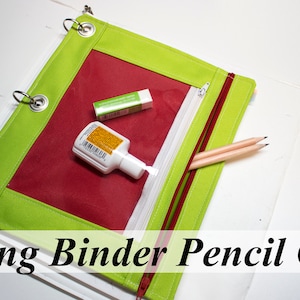 PDF - 3 Ring binder pencil case sewing pattern