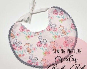 PDF - Sewing pattern How to sew a circular bib - 3 sizes