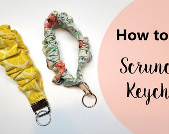 PDF - How to sew a scrunchie keychain sewing tutorial