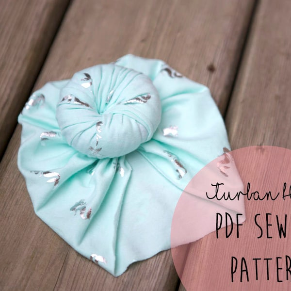 PDF - Turban hat - Baby to Adult sewing pattern