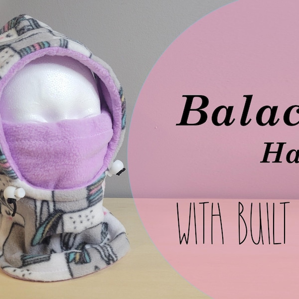 PDF Sewing pattern - Balaclava Hat with Mask and fully adjustable Kids & Adults