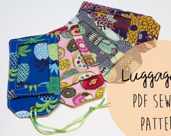 PDF - Luggage Backpack ID tag sewing pattern