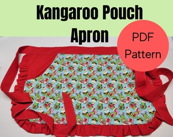 PDF Apron - Kangaroo pocket Sewing pattern