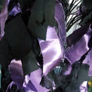 Tattered Fabric Boa // Garland // Gothic, Burlesque, Fetish // Black, Purple // Zombiesque Creations 5 image 3