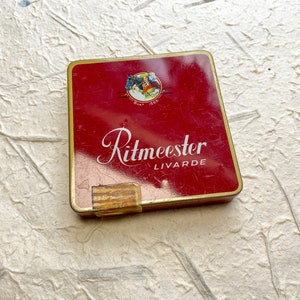 Ritmeester- Watercolor palette with halfpans and magnets vintage tin