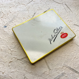 John Silver- Watercolor palette with halfpans and magnets vintage tin