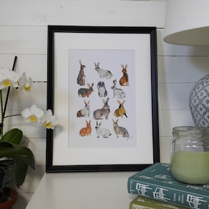 Art Print Animal Collection Bunnies by Julia Källén