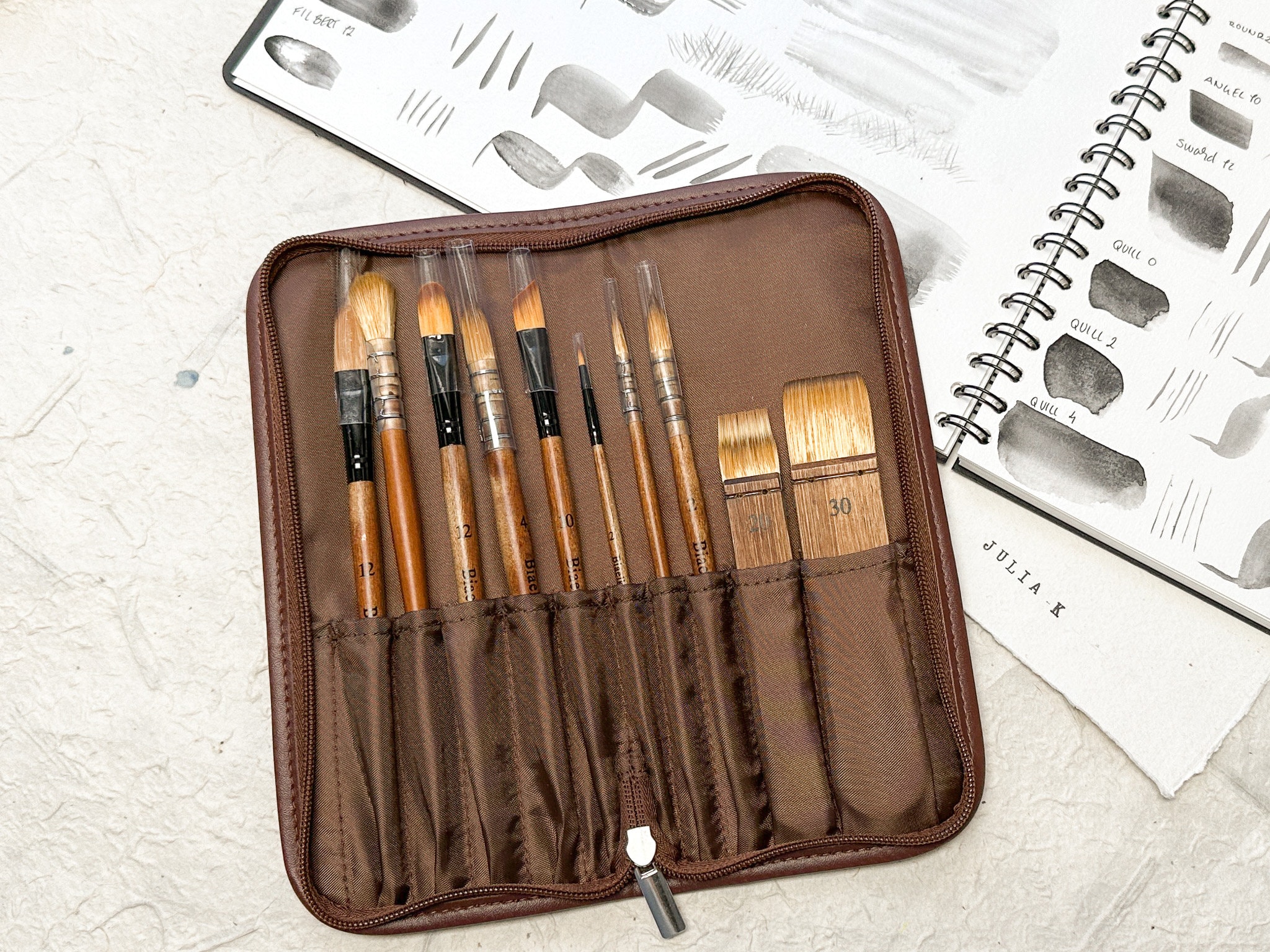 Black Velvet Silver Voyage 3100ST Brush Travel Compact Collapsible Foldable  Urban Sketching Watercolor Brush 