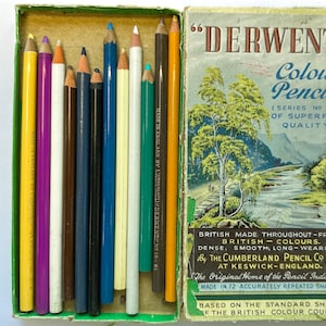 Vintage Dewent 12-delige kleurpotloodset