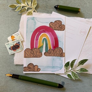 Carte postale Arc-en-ciel et nuages par Julia Källén