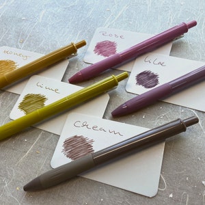 Gel Pens set in vintage colors refill
