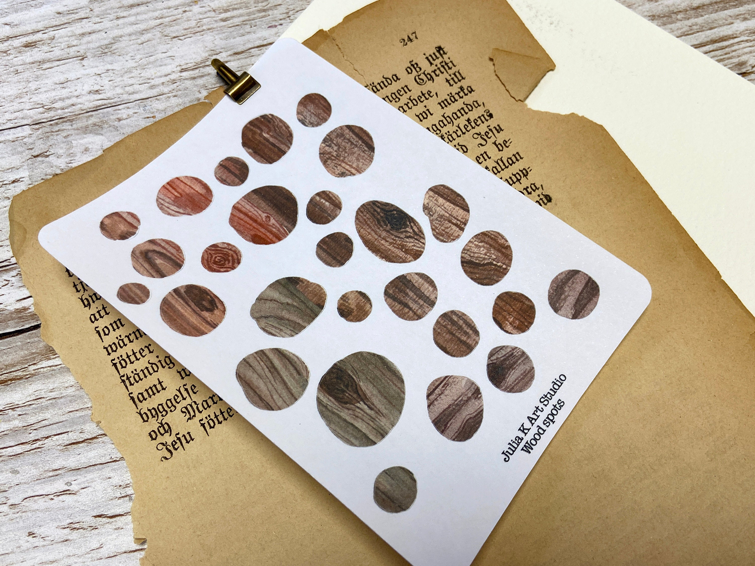 Wood Spots Sticker Sheet Designed by Julia Källén - Etsy