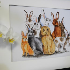 Art Print &quot;Bunny gang&quot; by Julia Källén